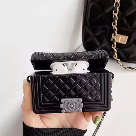 chanel airpods proケース かっこいい imd製品 ウーマン 愛用 可愛い 黒い 定番柄 手触り良い 斜め掛け可能 高品質 SC2073007