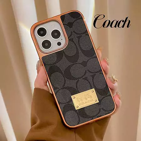 iphone16/16pro ケース ブランド coach iphone16plus/16promax ケース コーチ メタルロゴ 人気 スマホケース