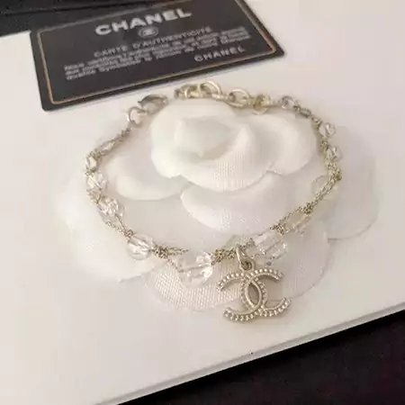 chanel バングル，シャネル 腕輪 女性 アクセサリー，CHANEL ブレスレット 高品質，手飾り 清楚系 クリスタル並べ