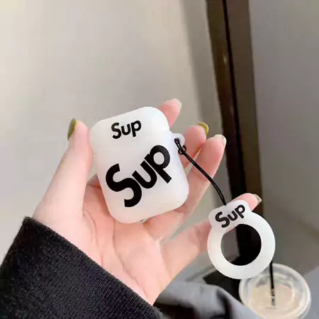 supreme airpods イヤフォンケース リング付き