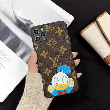 ルイ ヴィトン×ディズニーコラボ iphone16/16pro ケース ドナルドダックジッ vuitton iphone16promaxケース アニメーション