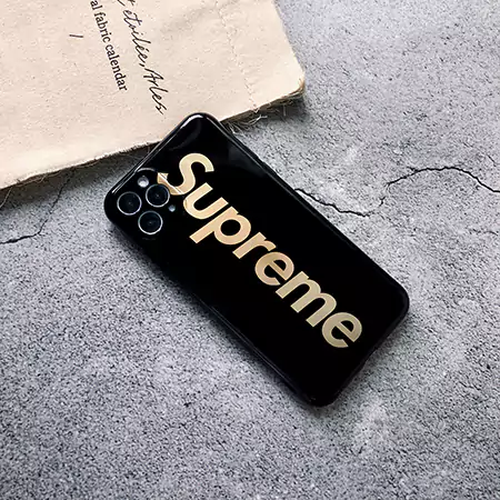 シュプリーム iPhone11pro スマホケース ハイブランド シンプル supreme パロディ iphone ケース ホワイト ブラック