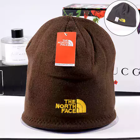 The North Face ブランド柄 ロゴニット帽子