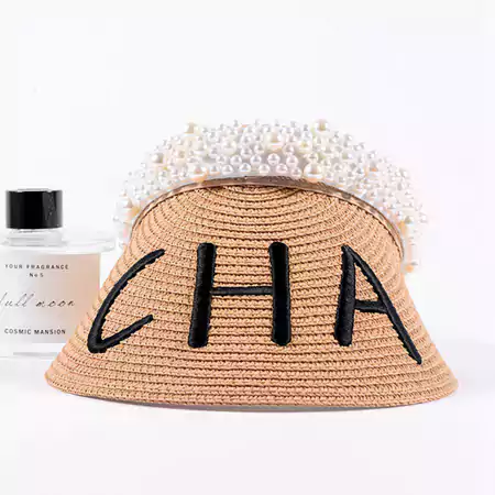 chanel straw hat