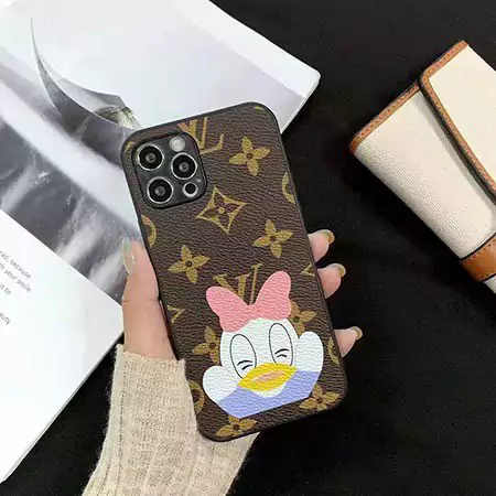 ルイ ヴィトン×ディズニーコラボ iphone16/16pro ケース ドナルドダックジッ vuitton iphone16promaxケース アニメーション