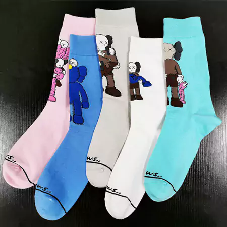 kaws cotton sock