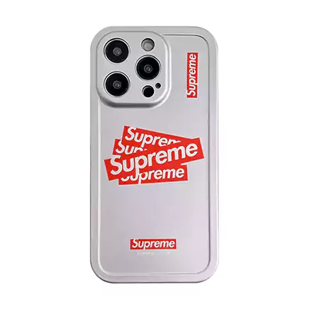 supreme風 iphone16 16proケースアクリル 赤 プリントロゴ シュプリーム  大人 オシャレスポーツ風iphoneスマホケース SC2407181601