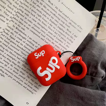 supreme airpods イヤフォンケース リング付き