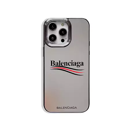 バレンシアガ iphone16/15 ケース ストリート iphone ケース 人気 電気メッキ ブランド balenciaga アイフォン15/14ケース ホットスタンプ（シルバー ）