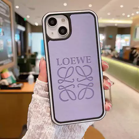 ロエベ 革 iphone16ケース 薄型 型押し ブランドロゴ ロエベ Loewe  スマホケース ブランドSC23111523