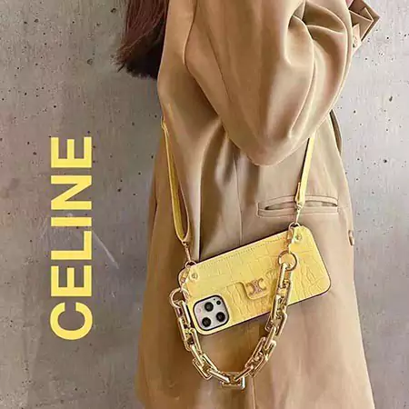 トレンドのクロコダイル風 セリーヌ Celine iPhone 16 Pro Max ケース 斜挎式 背带付き 高級挿カード・小銭入れ 女神風 防水バックスタイル