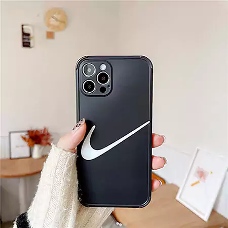 ナイキ iPhone12/12pro/12ProMax/11ケース スウッシュ  ロゴマーク Nike シンプル 運動風 カジュアル 銀 黒 オシャレ 男女兼用 おすすめSC21032318