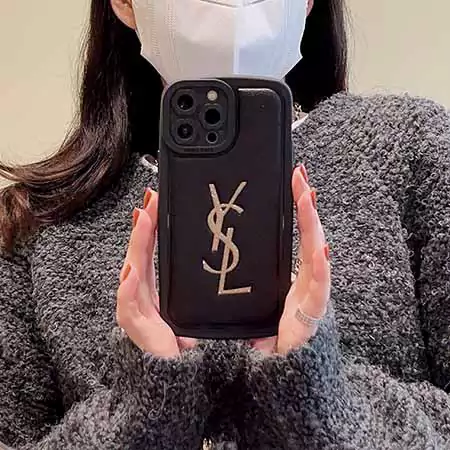 新作 YSL ブランド iPhone 16 Pro Max ケース 羊革製 高級感あふれるデザイン 手触りが良い レッドカラー シンプルでラグジュアリー 小洒落たブランド 全面保護