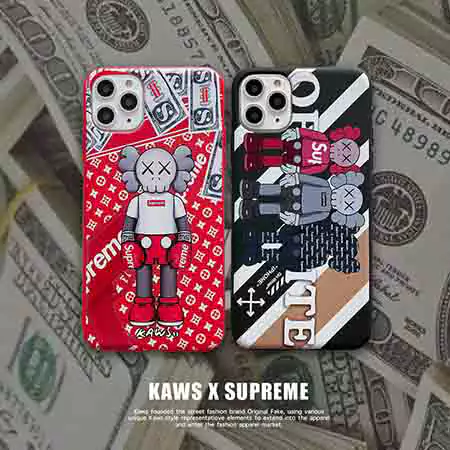 シュプリーム Kaws 潮流風スマホケース パロディ風iphone16pro/16ケースカップル用SC21032342