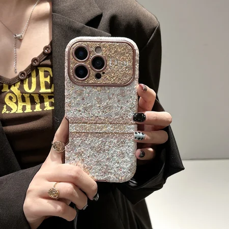  iPhone16Pro 亮片 デザイン カバー
