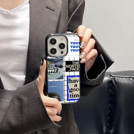 ノースフェイス iphone17proケース ミラー 付き