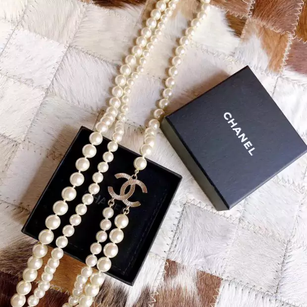 chanel ネックレス パール付き アクセサリー