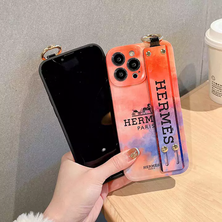 Hermes 手首ストラップ付き iPhone 16プロマックスカバー おしゃれ エルメス アイホン16proケース 全面保護SC23041222