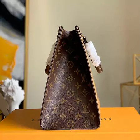 ルイヴィトン LOUIS VUITTON トートバッグ オンザゴー コピー ＭＭ M45321 ブラウン LV202462401ルイヴィトン スーパーコピー、オンザゴー コピー、N級品、通