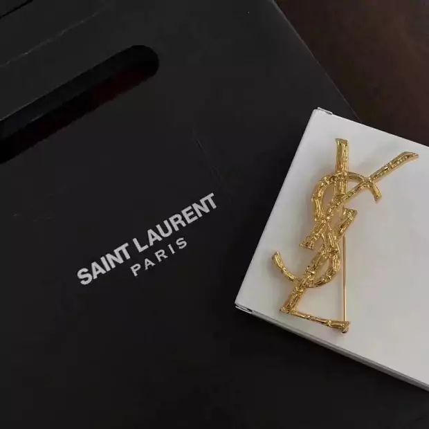 YSL ブローチ ゴールド