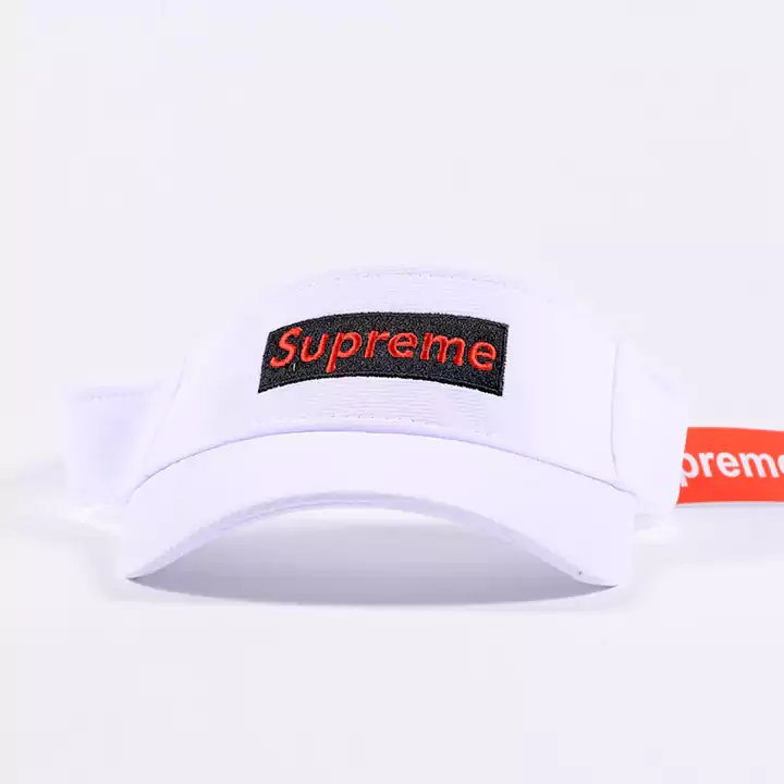 サンバイザー帽子 シュプリーム ブランド 帽子 スポーツ日差しキャップ Supreme UVカット サイクリング マラソン 春夏 速乾 釣り 山登り 男女兼用 ペアルック