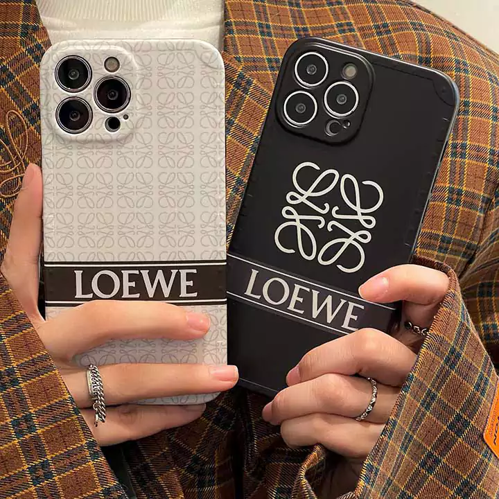 ハイブランド シリコンロエベ Loewe iphone16pro 16スマホケース 薄型 白黒 ブランドロゴ ロエベスマホケース ブランドSC23101841