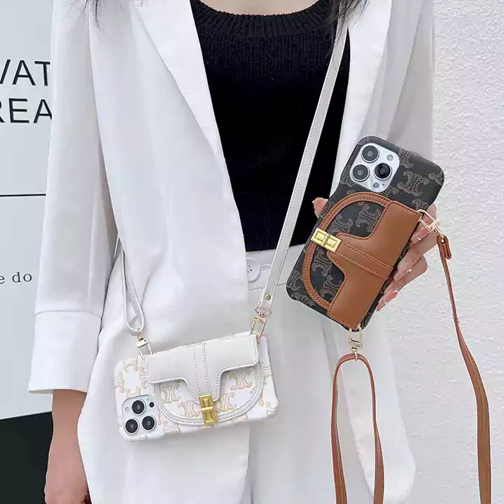 celine スマホケース ストラップ 付き