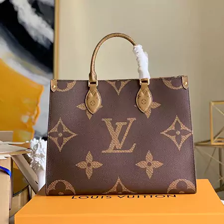 ルイヴィトン LOUIS VUITTON トートバッグ オンザゴー コピー ＭＭ M45321 ブラウン LV202462401ルイヴィトン スーパーコピー、オンザゴー コピー、N級品、通