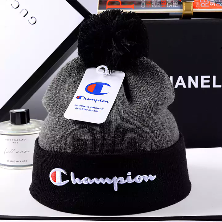 CHAMPION ロゴニット帽子 芸能人愛用