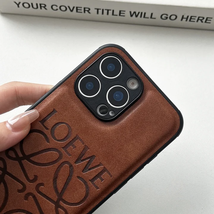 ロエベ iphone17proケース 型押し