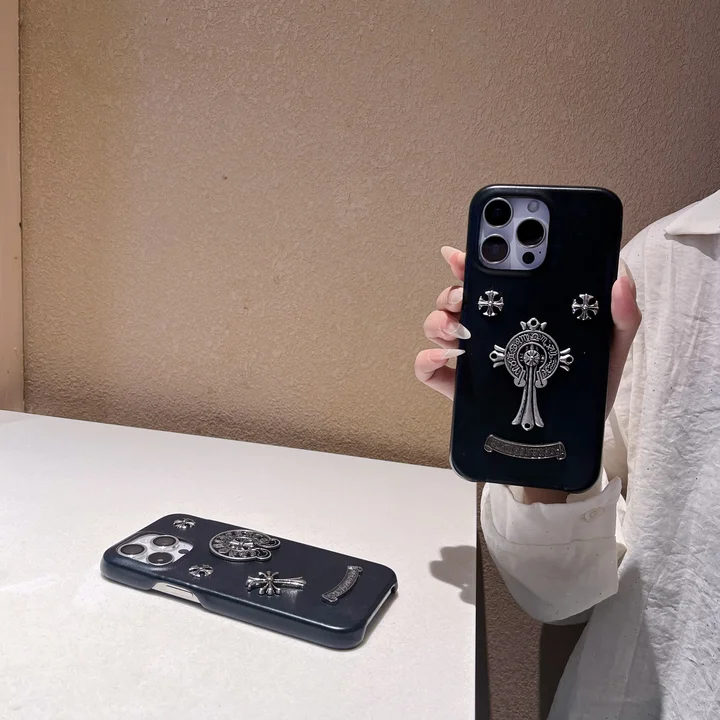 クロームハーツiphone17proレザーケース