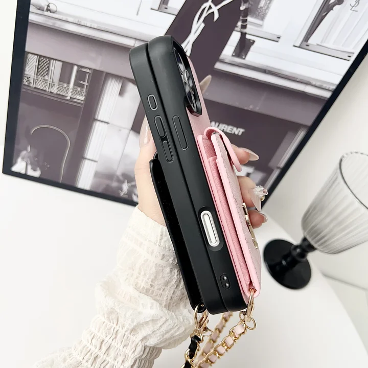 イヴサンローランiphone17promaxケース チェーン 付き