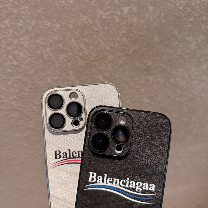 バレンシアガiphone17ケース シルバー